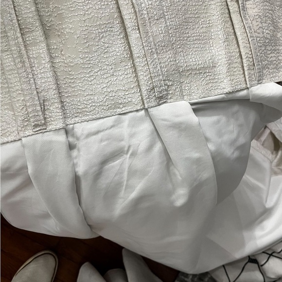 4- DKNY: 108” Pleated drapes with accent buttons Champagne. Like New! - Picture 4 of 11